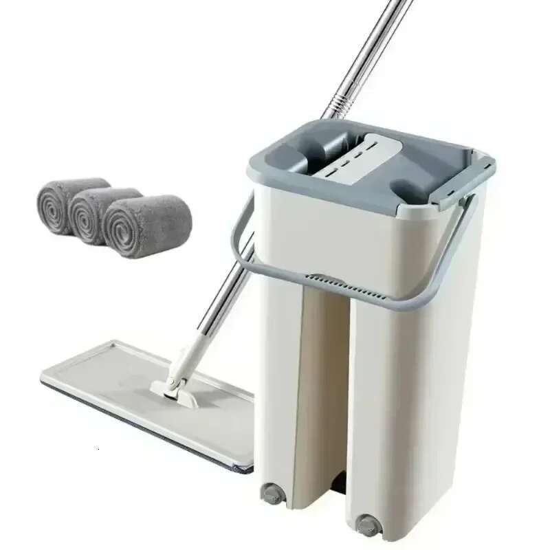 Smart Squeeze Mop Bucket Set - Efficient or Cleaning for Wet and Dry Use