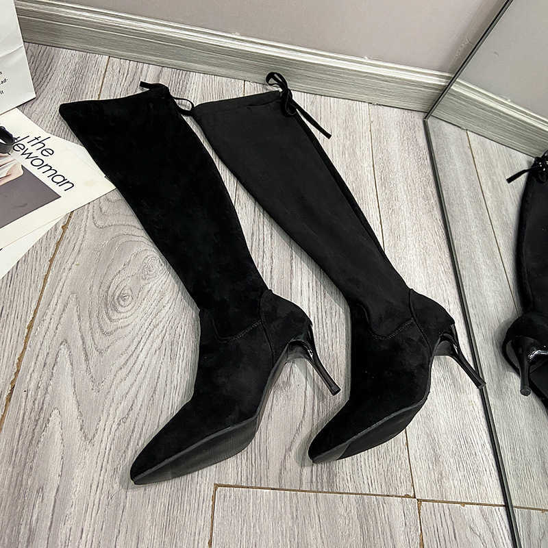 Martin Boots Autumn Winter Look Slim Over Knee Fashion Boots Womens Long Stretch Boots Large Womens Boots Women Shoes 240826