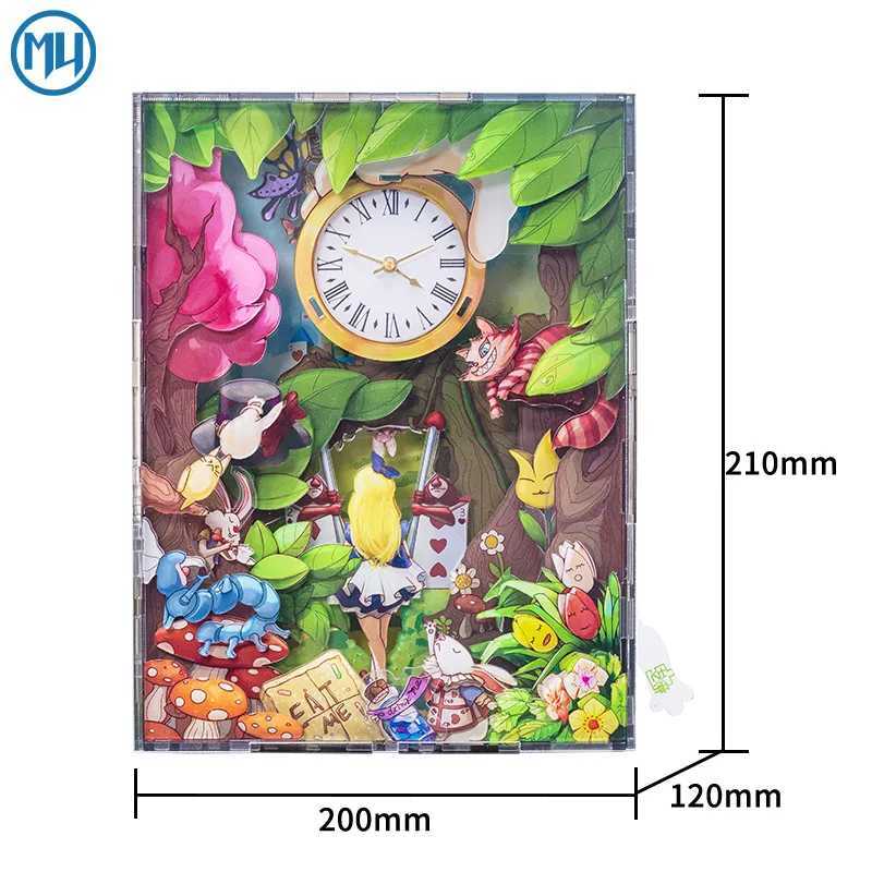 MY 3D Metal Puzzle Alices Adventures in Wonderland USB Acrylic Night Light Handle DIY Assembly Model Decoration Gfit for Friends W240903