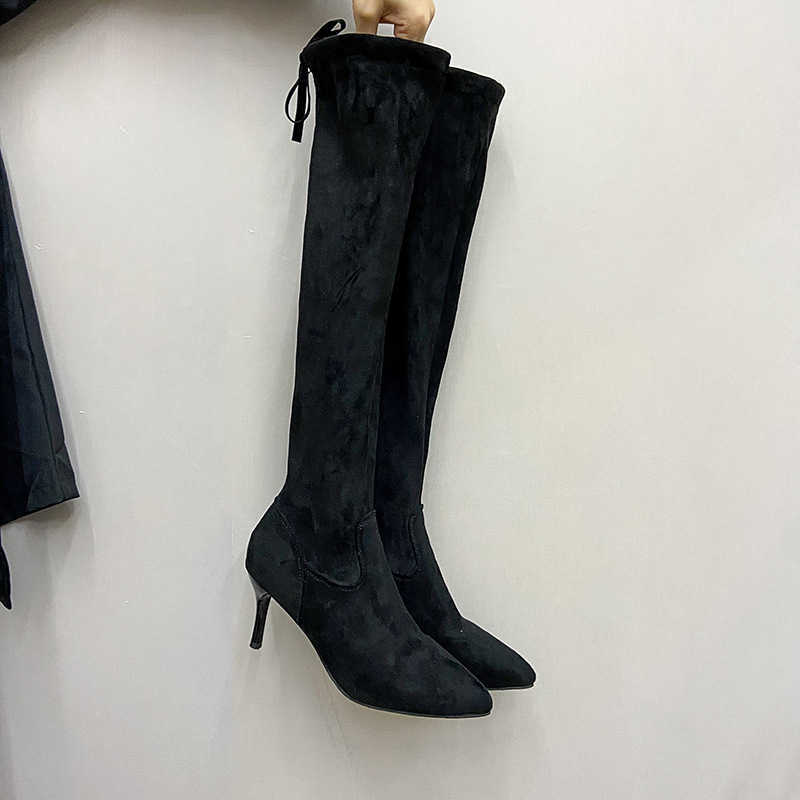 Martin Boots Autumn Winter Look Slim Over Knee Fashion Boots Womens Long Stretch Boots Large Womens Boots Women Shoes 240826