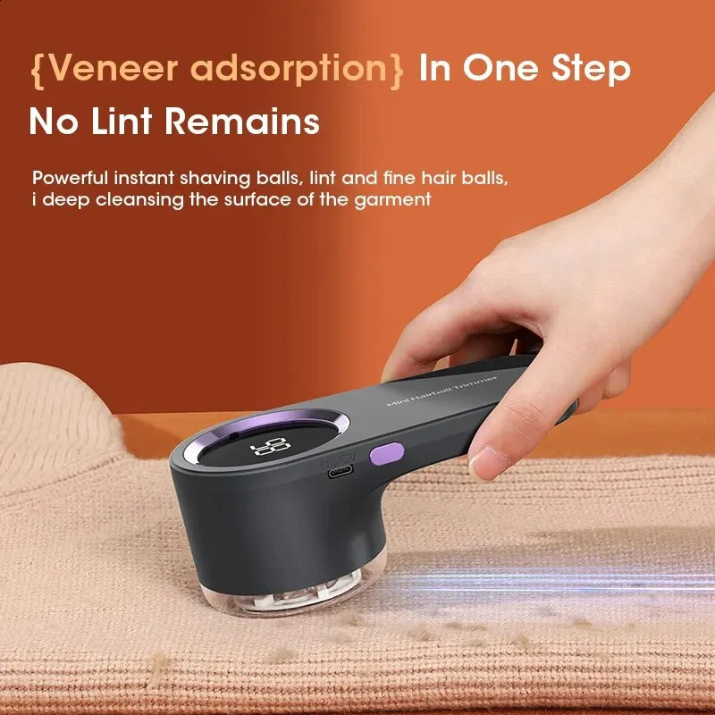 Lint Remover for Clothing LED Digital Electric Pellet Fluff USB Rechargeable Fuzz Fabric Shaver Sweater Drop 240903