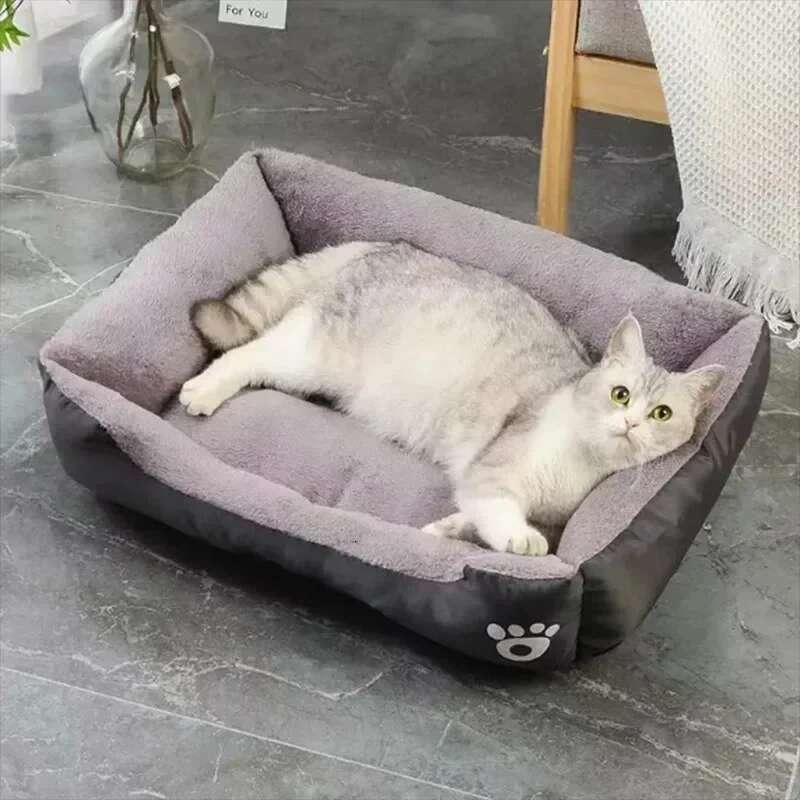 Large Pet Warm Comfortable House Soft PP Cotton Nest Dog Basket Mat Autumn and Winter Waterproof Cat Bed