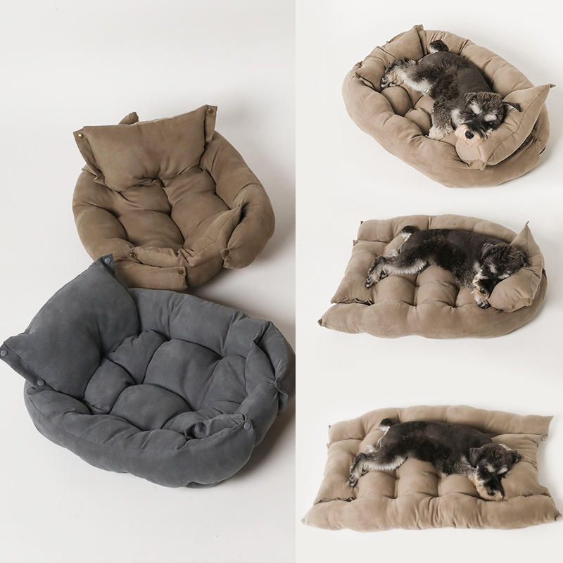 Multi functional thickened 3-in-1 cat sleeping bed sofa warm winter puppy kitten nest dog house soft pet mat