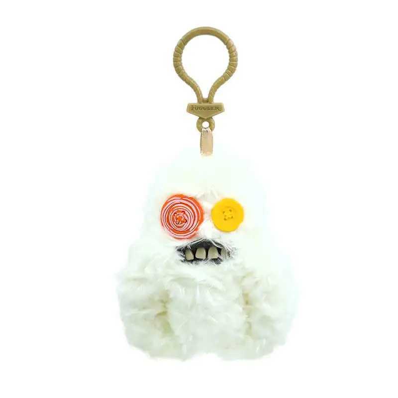 Original Fuggler Big Tooth Monster Pendant Mill Sasquoish Keya Treasure Ugly Cute Doll Bag Plush Keychain Pendant Toy GiftW240903