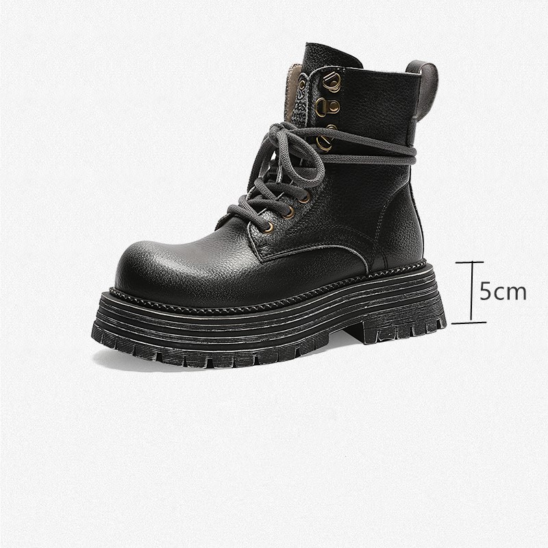 AIYUQI Boots Women Platform 2024 New Autumn Genuine Leather Fashion Retro Women Ankle Boots British Style Women's Biker Boots