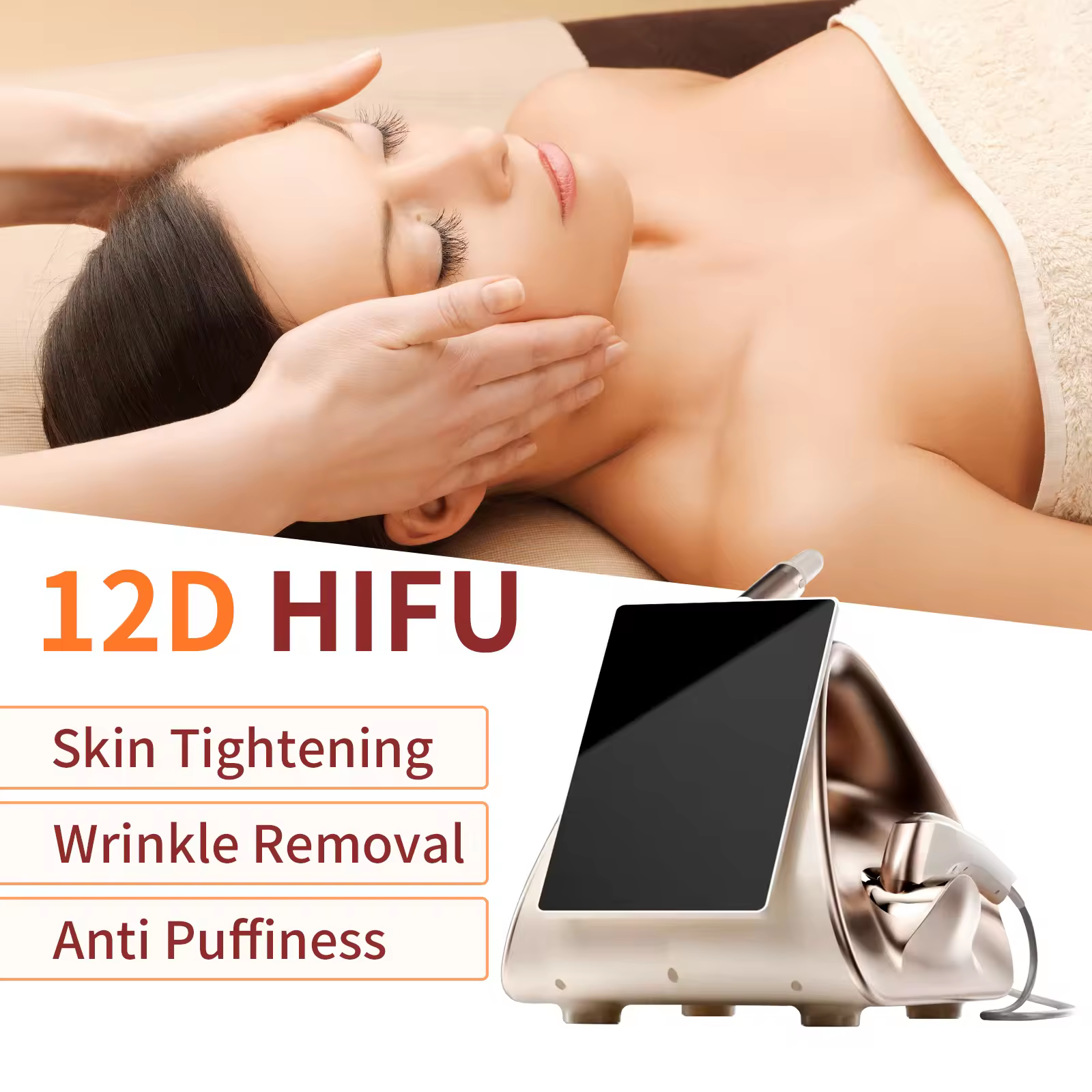 12D Hifu RF Wrinkle Removal Body Slimming Face Hifu Skin Firming Tightening Wrinkle Removal Beauty Machine for Beauty Salon