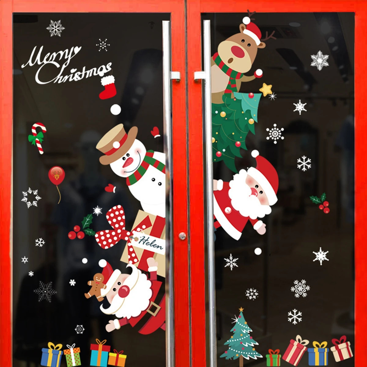 Window Stickers Merry Decorations at Home Celebration Navidad Christmas Gifts 240904