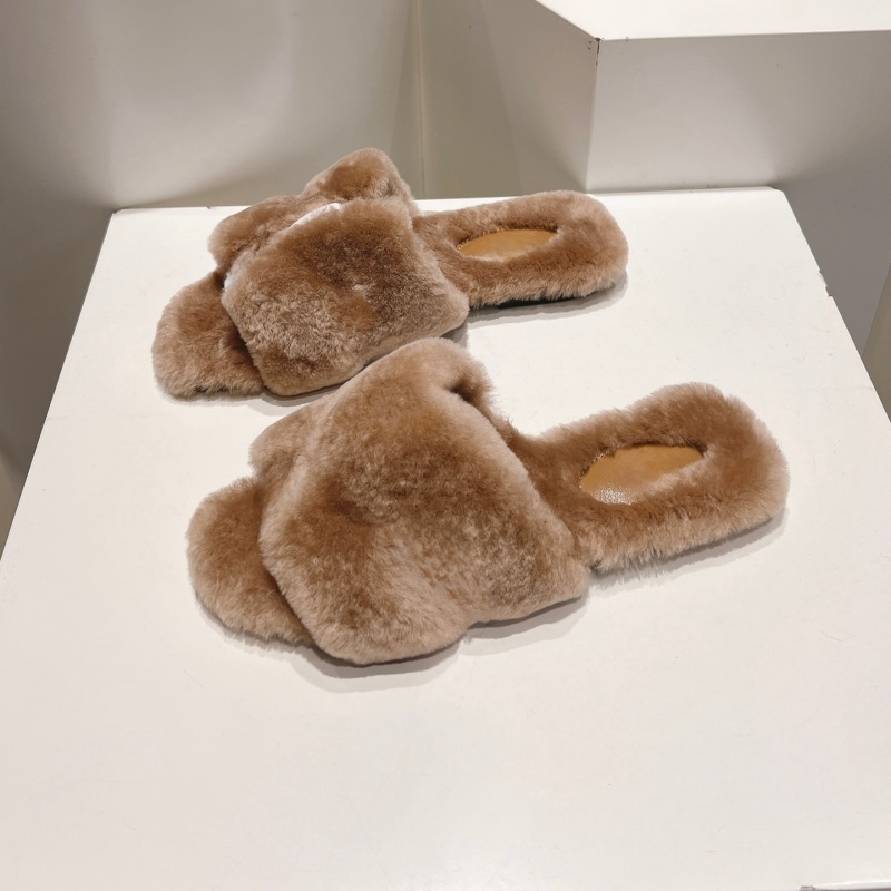 hot sale sheep hair leather women lady winter slippers shoes flat slipper footwear wholesale free ship HM2828