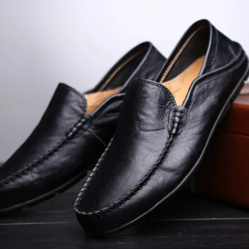 Men Loafers Leather Shoes for Men Casual Shoes Moccasins Breathable Sneakers Men Driving Shoes Comfort Flats Zapatillas Hombre