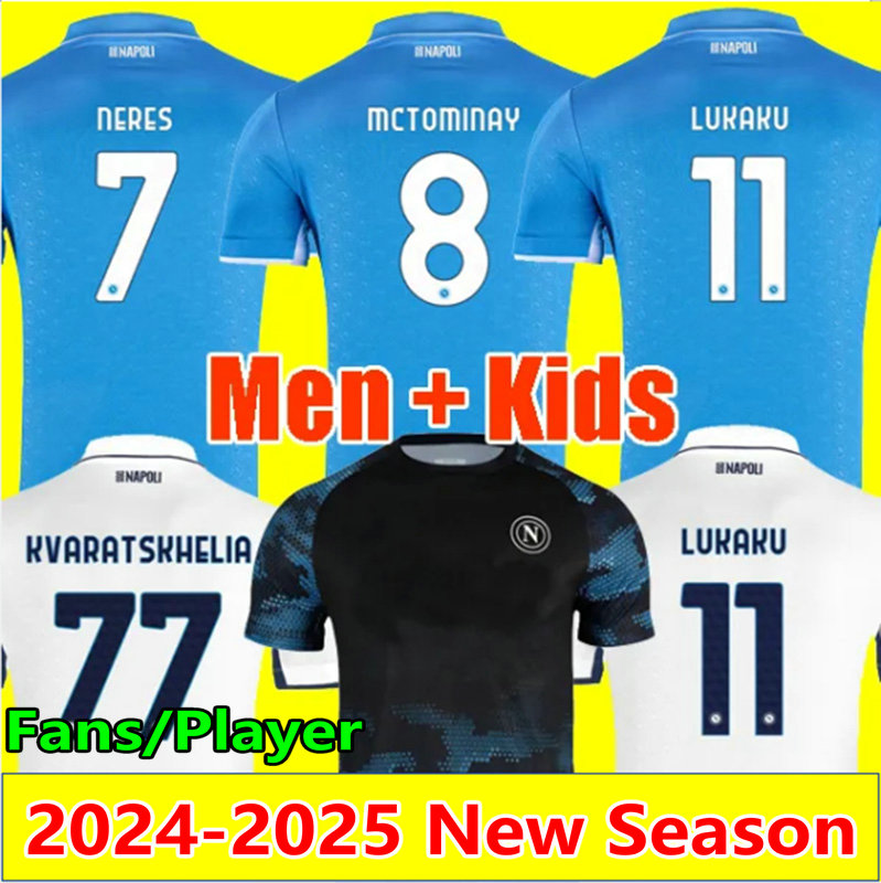 2024 Napoli soccer jerseys 24 25 LUKAKU Naples football shirt KVARATSKHELIA Maradona POLITANO DI LORENZO BUONGIORNO maillots de futol S-4XL ANGUISSA NERES camesita
