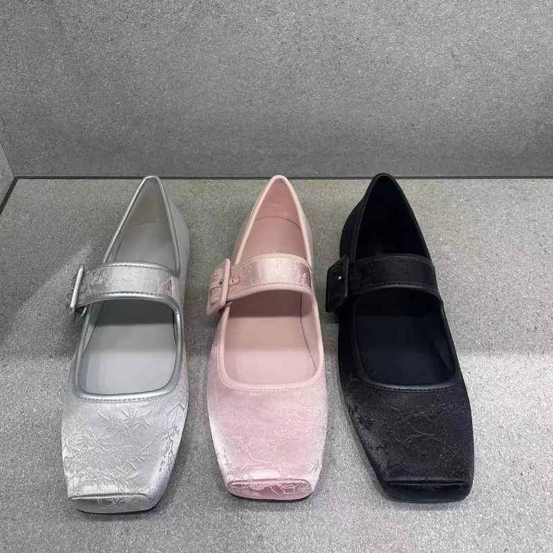 Jane Mary Flats Shoes for Women Trend ral Loafers Ballet Flat Designer Elegant Dress Comfortable Ladies Footwear 6291 Comtable