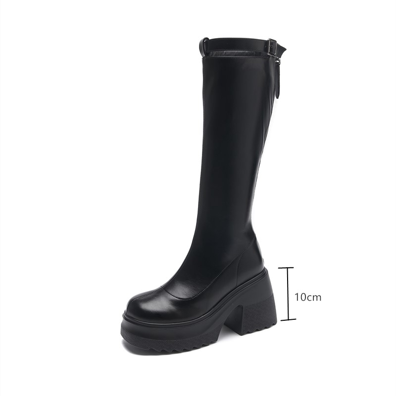 AIYUQI Female Rider Boots 2024 New Autumn 10cm Heel High Roman Boots Women Fashion High Heel Long Boots Women