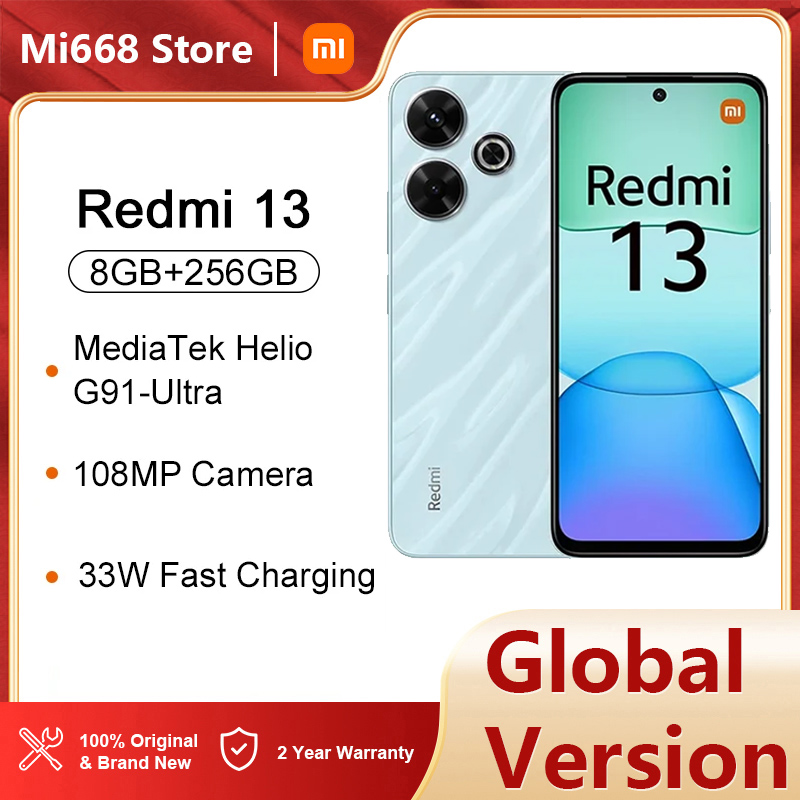 Global Version Xiaomi Redmi 13 NFC Smartphone 108MP super clear camera MediaTek Helio G91 Ultra 33W fast charging 5030mAh Handy
