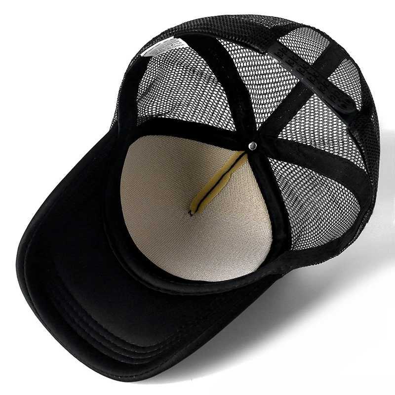 Neutral casual flat net baseball cap with adjustable snap button suitable for women men hip-hop truck driver hats streetwear dad hats W240903