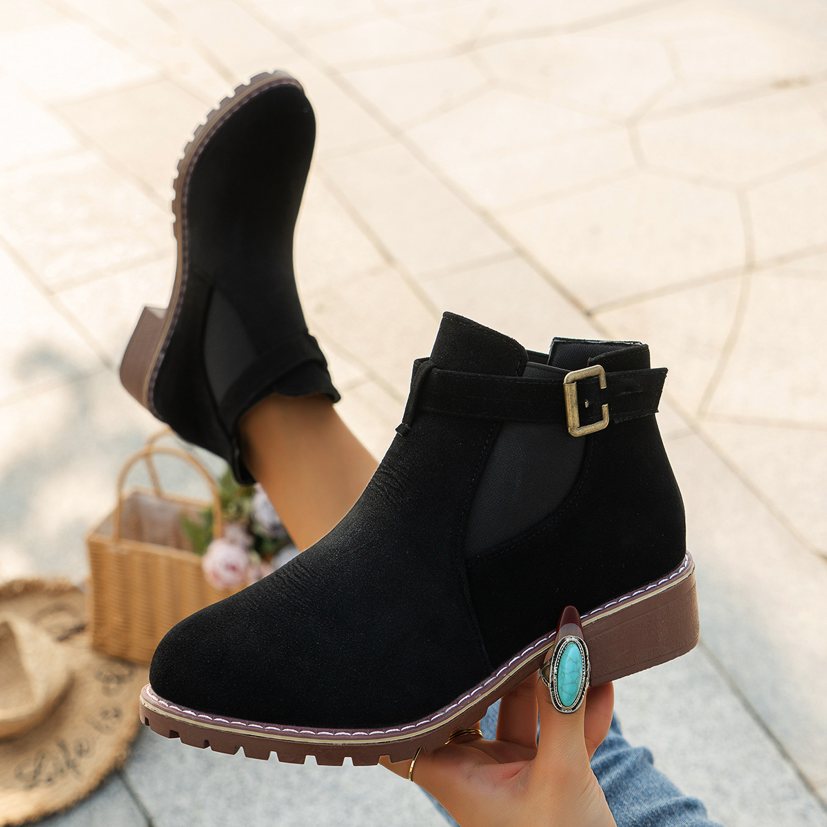 and Spring Autumn Thick Sole Ankle Shoes Comfortable Snow Fashion Hot for Women Female Platform Designer Boots 65f9 Platm