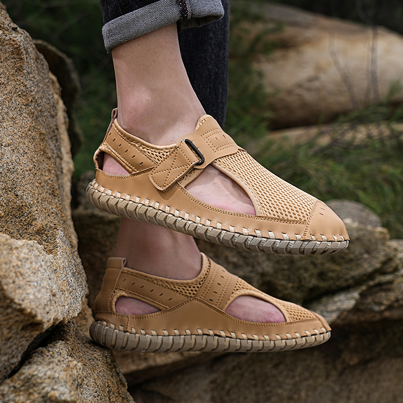 Genuine Summer Mens Casual Outdoor Leather New Sandals For Quality Men Beach Roman Mens Shoes 83F0