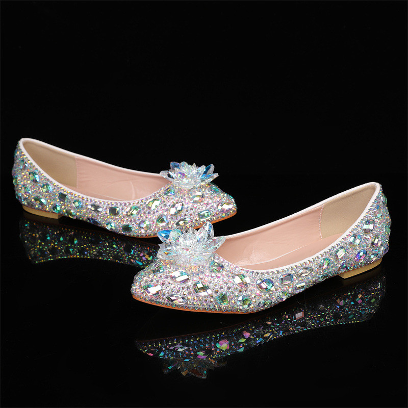 Rhies Full Handmade Dias Women Flats Pumps Fashion Crystal wers Spring Autumn Girls Party Prom Wedding Shoes 8490 2b8a 5806 0ee2