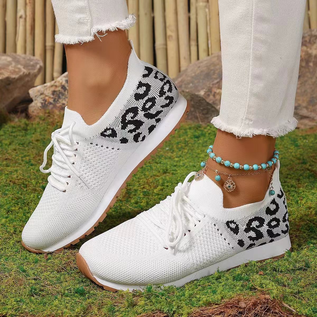 2024 Summer New Large Size Womens Casual Shoes Solid Color Wedge Heel Comfortable Breathable Insole