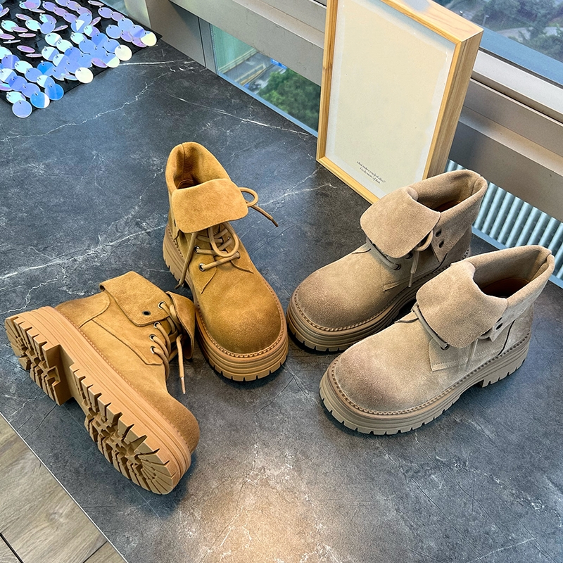 AIYUQI 2024 new thick-soled women's boots non-slip dual-purpose ankle boots women's retro women's winter shoes motorcycle boots