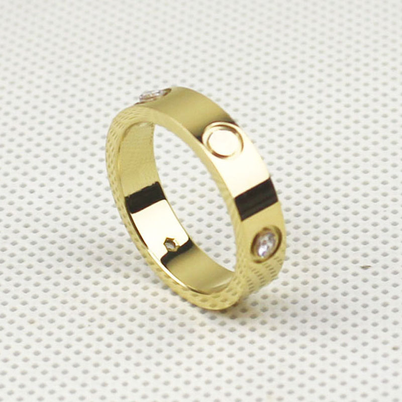 love screw ring mens rings classic luxury designer jewelry women diamond Titanium steel Alloy Gold-Plated Gold Silver Rose Never fade Not allergic 4mm 5mm 6mm L11596