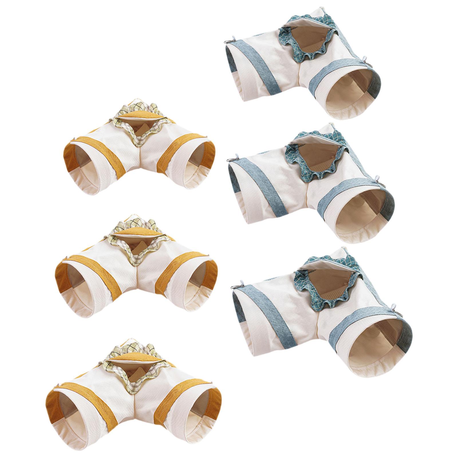 Guinea Pig Tunnel Hamster Hideout Habitat Breathable Entertainment Bedding Toy for Chinchilla, Ferret, Mice, Small Pets