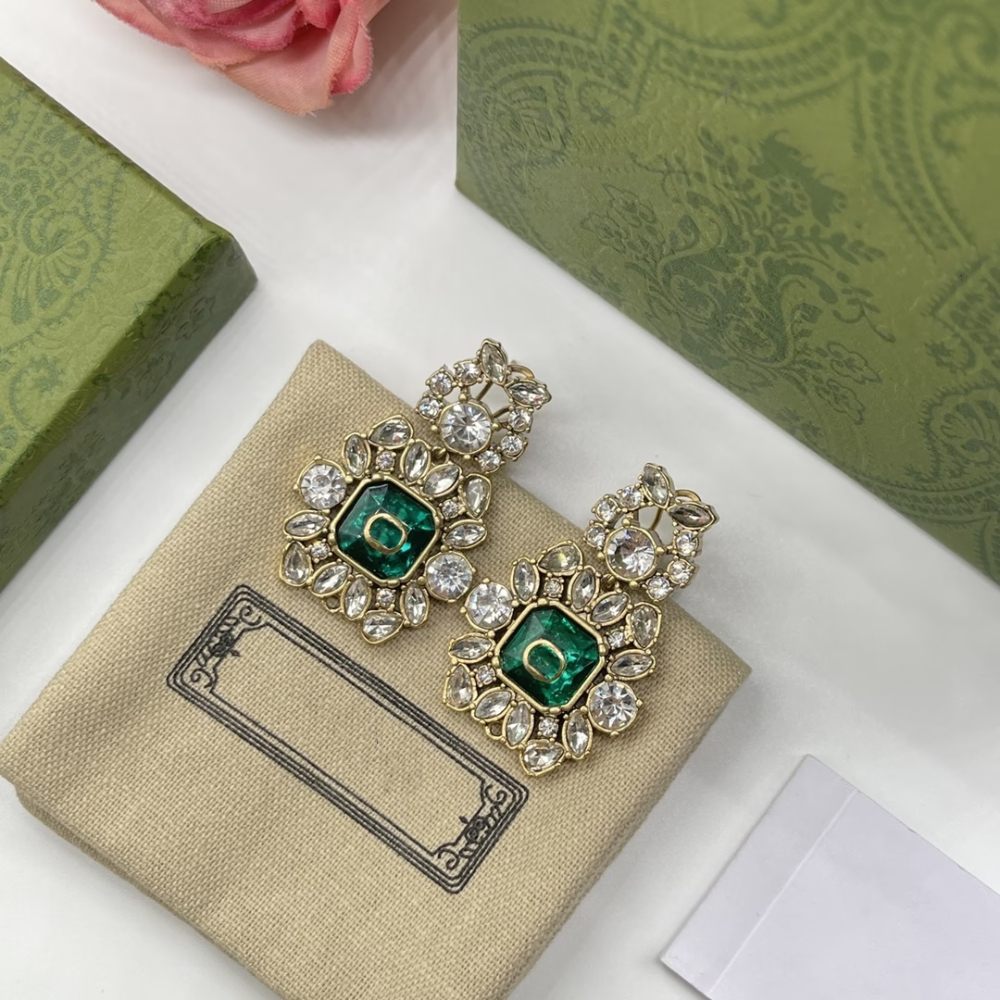 Designer Earrings Luxury Earrings 18K Gold Plated Luxury Crystal Rhinestone Earring Wedding Jewelry Earrings Hight Quality Christmas Gift Girlfriend Gift