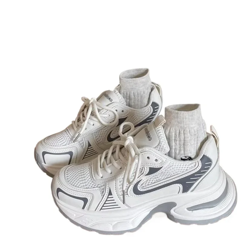 2024 Fashion New Casual Running Sneakers Design Women's Breathable Tennis Platform Shoes 47e2