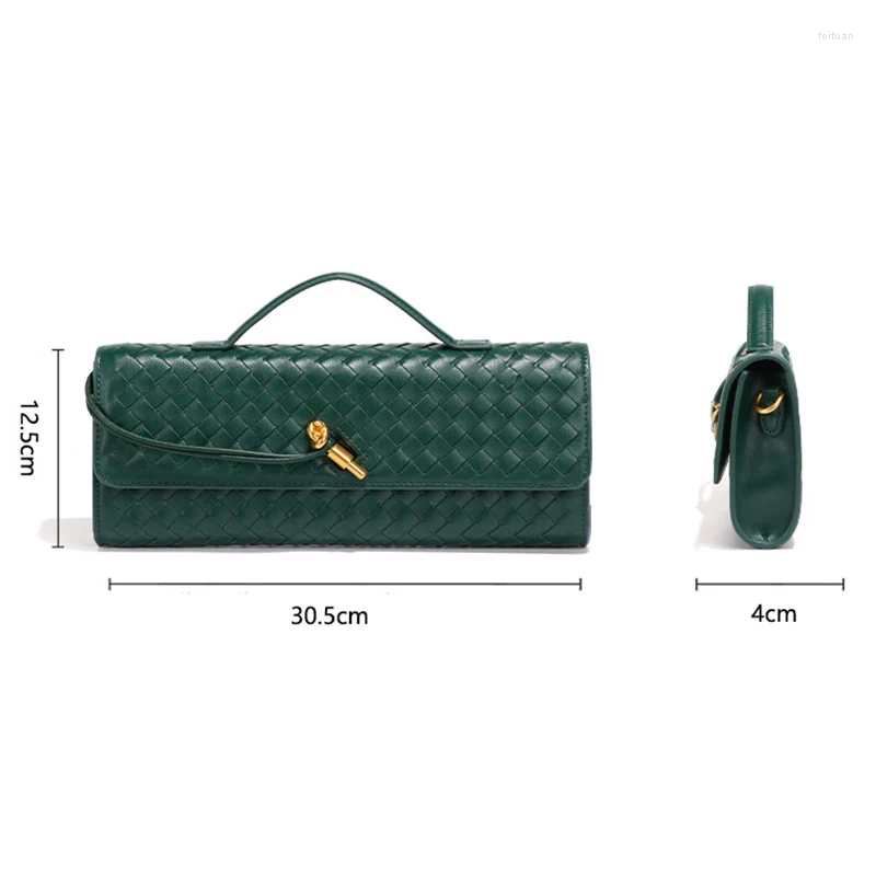 Shoulder Bags Crossbody Explosion Premium Sense Daily Women's Bag Woven Niche Design Fashion Long Clutch Plug High Qualit 781c
