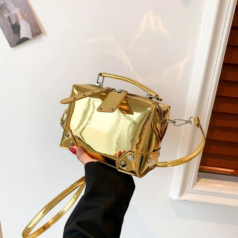 PU Solid Color Womens Shoulder Bag Buckle Zipper Simple Fashionable Crossbody Bag Soft Commuting er Handbag 240902