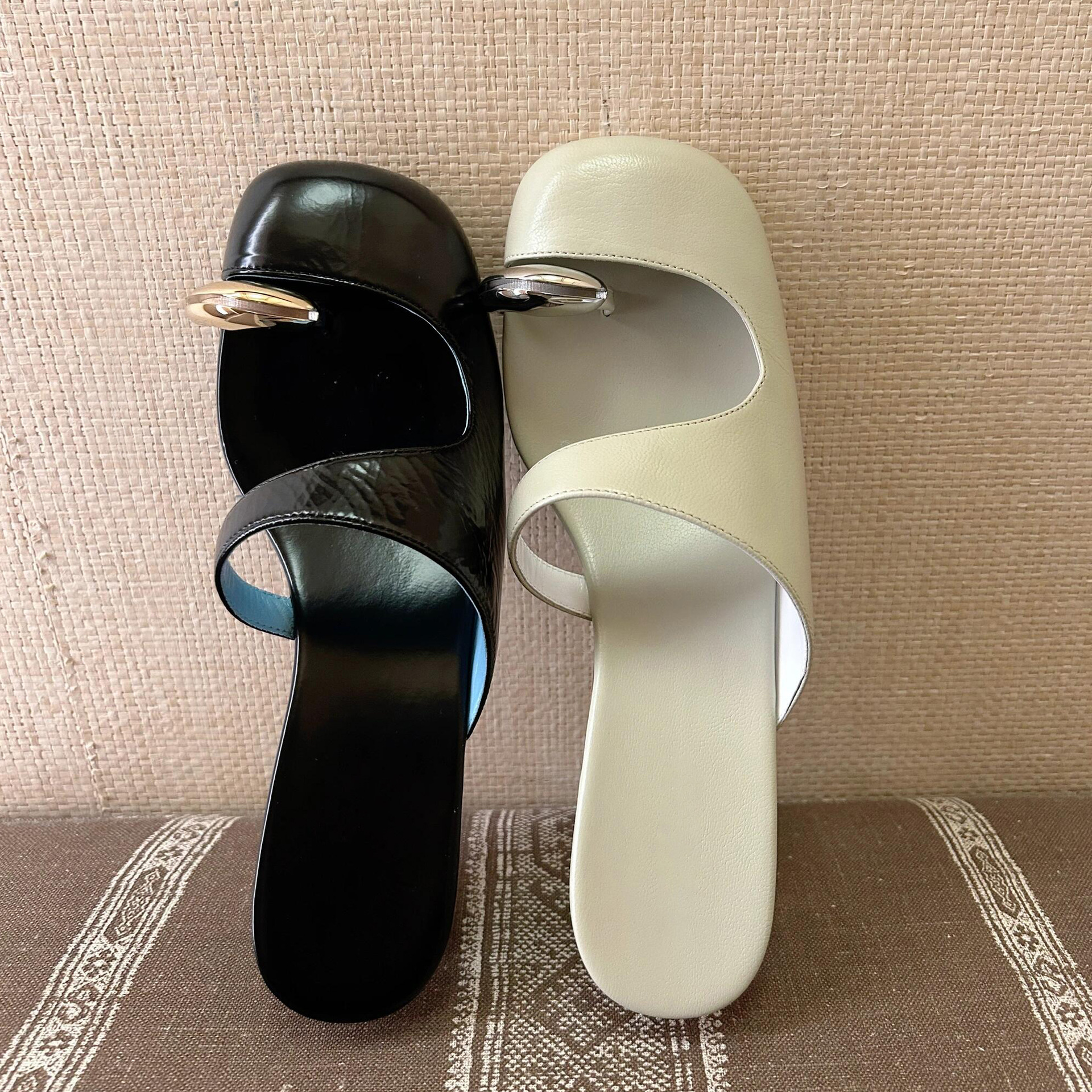 Set Metal Toe Wedge for Girls Baotou Women's New Casual Slippers Sandalias De Mujer Verano 2024 atos