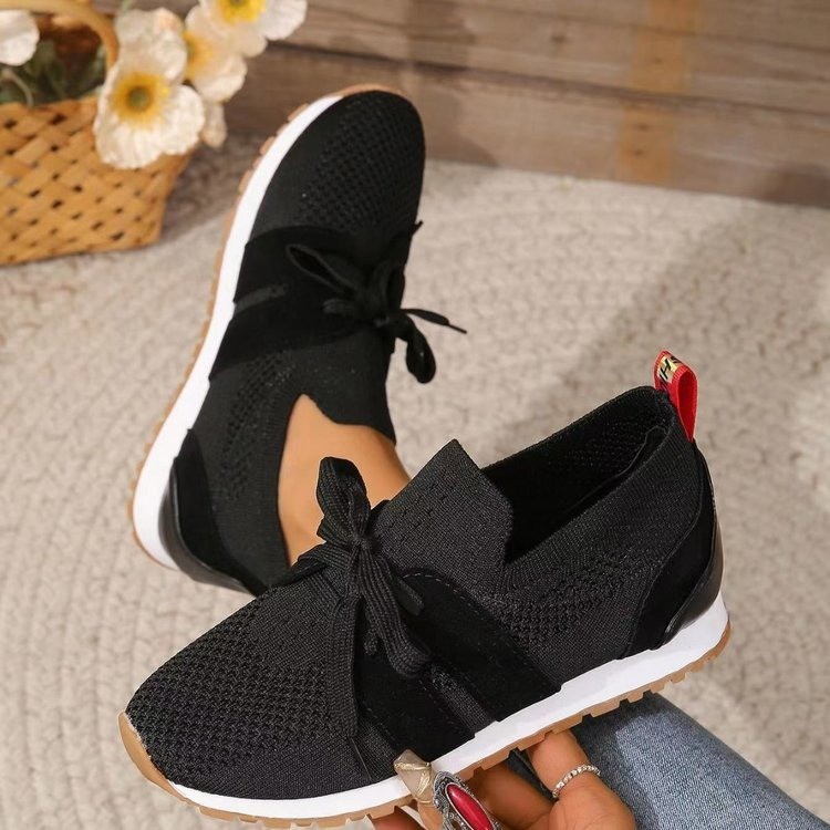 2024 Summer New Large Size Womens Casual Shoes Solid Color Wedge Heel Comfortable Breathable Insole