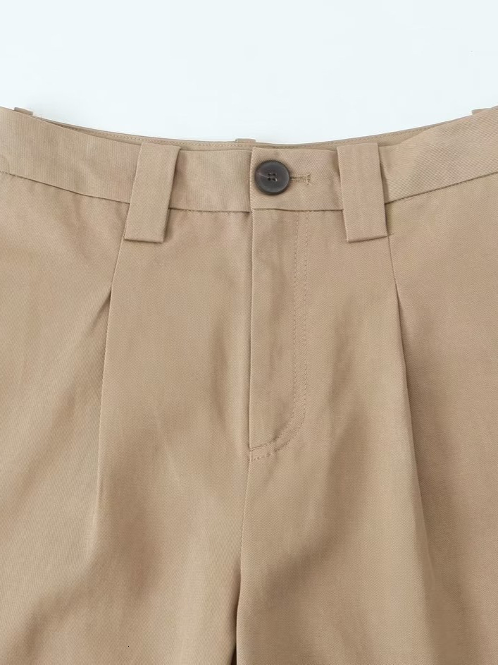 High Waisted Autumn New Womens Fashion Style 75 Casual Pants 24 Versatile Balloon Pleats Z260314