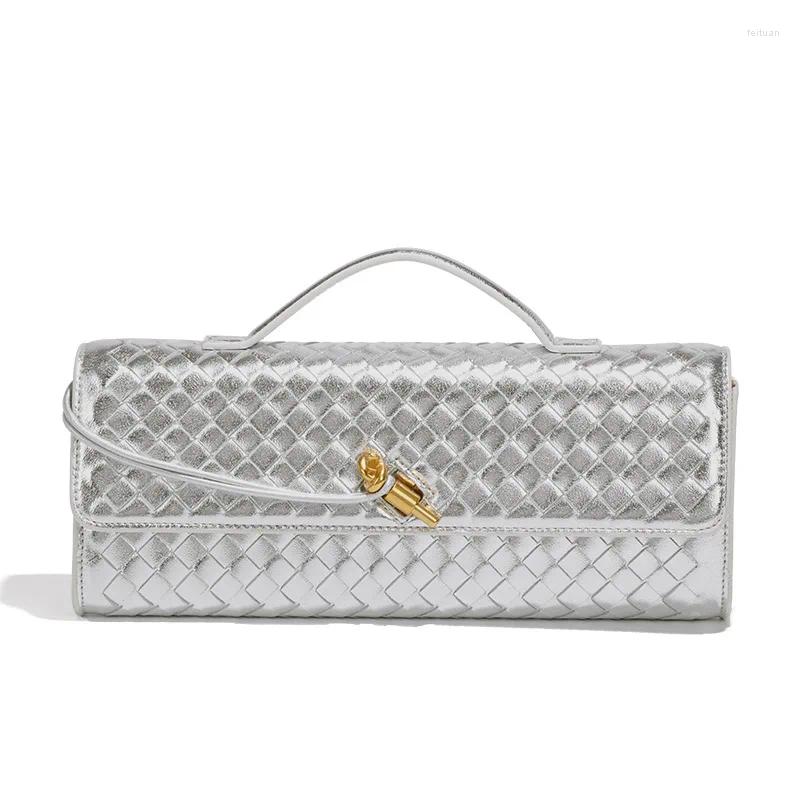 Shoulder Bags Crossbody Explosion Premium Sense Daily Women's Bag Woven Niche Design Fashion Long Clutch Plug High Qualit 781c
