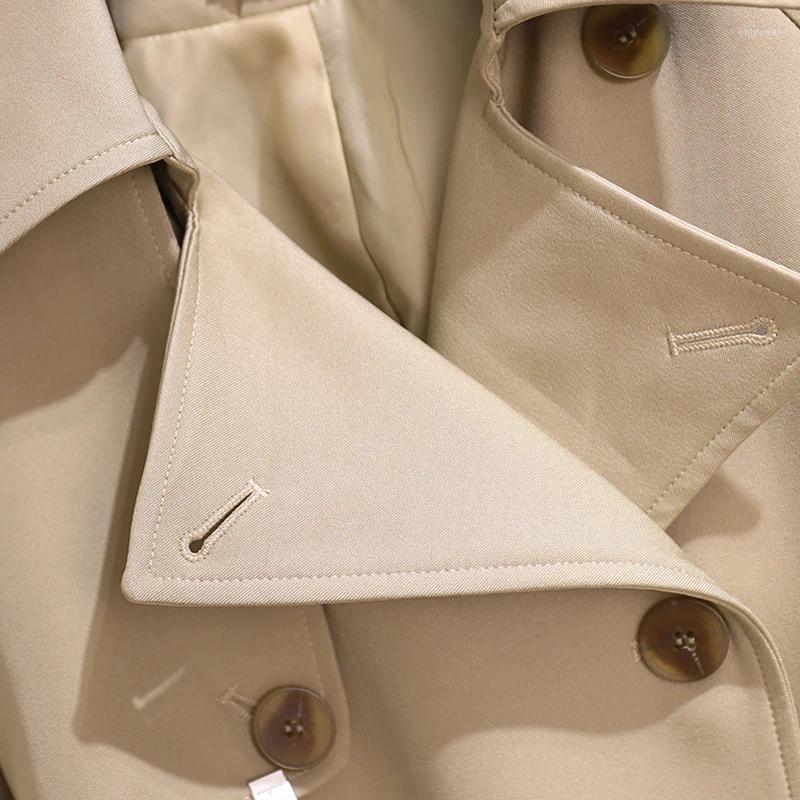 Women's Trench Coats Autumn Windbreaker For Women Versatile Long Sleeve Double Breasted Coat Fashion Female Designer Clothing