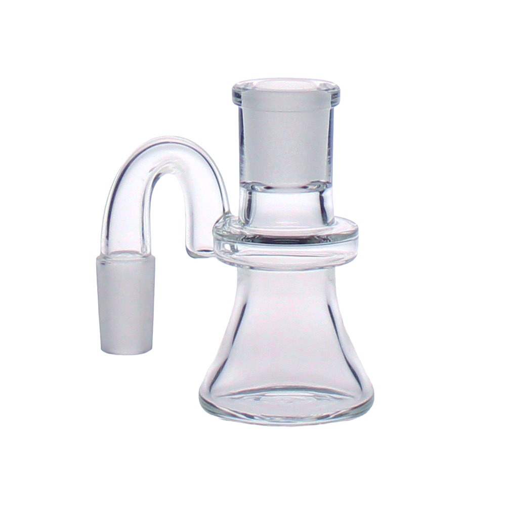 2Pcs SAML Mini Dry Glass Flask Ash Catchers Hookah Clear Bubbler Ashcatcher 90 Degree For Smoking Glass Water Bongs Oil Dab Rigs Joint Size 14.4mm PG3079