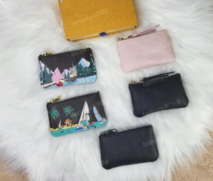 10A Top quality Fashion Coin Purses Luxurys Designers France style coins pouch Wallet men women lady leather Zip purse key Wallets mini Credit Card free shipping