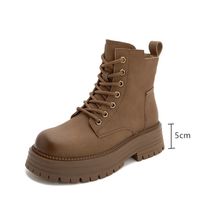 AIYUQI Ankle Boots Women 2024 Autumn New Genuine Leather Retro Women's Booties Platform Mountaineering Boots Women