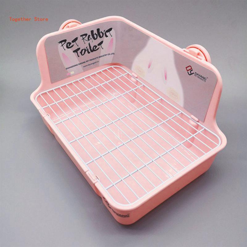 Potty Trainer Corner Litter Box Pet Pan Bedding for Small Animal Rabbit Hamster Ferret Gerbil Chinchilla 6XDD
