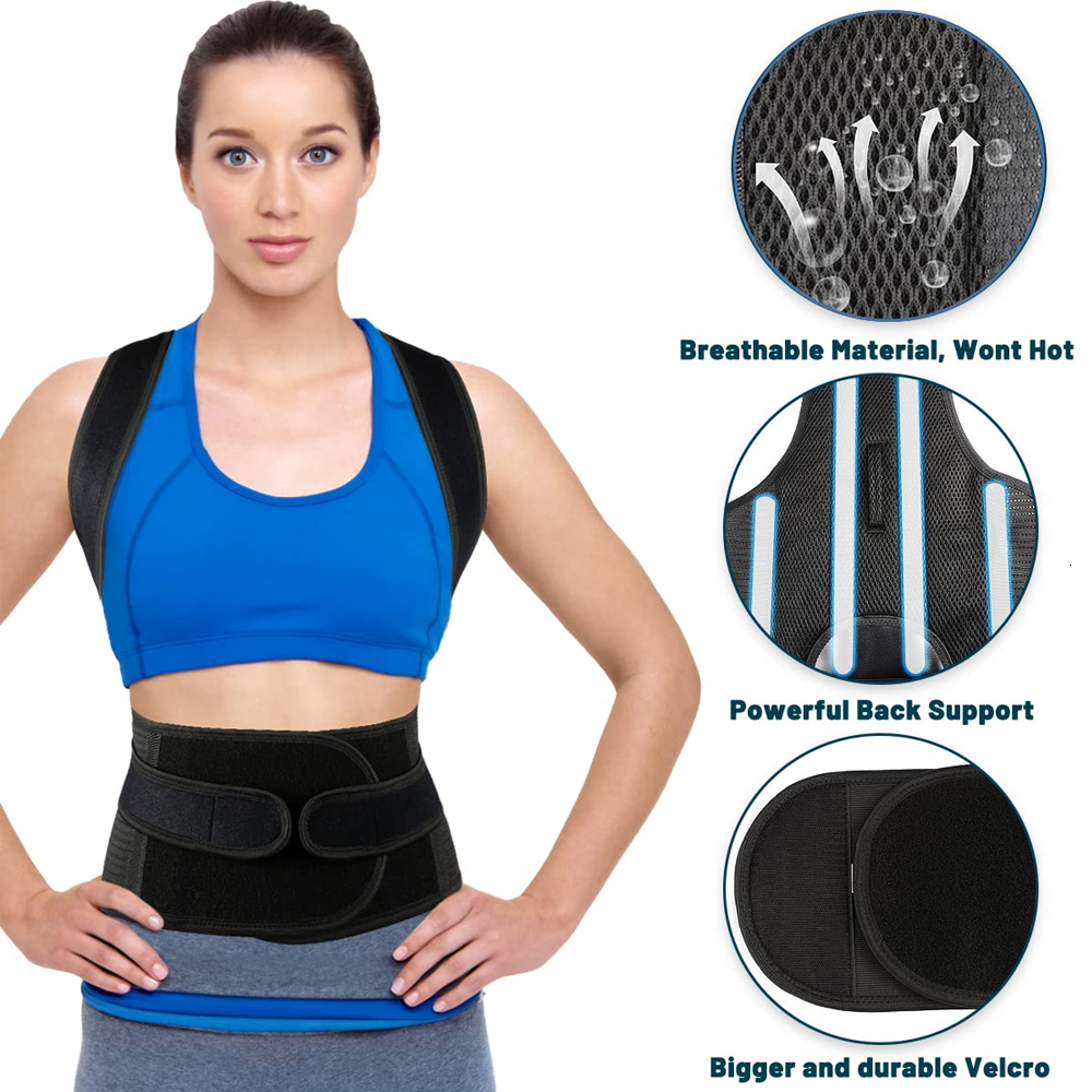 Back Brace Corrector for Women & Men,Back Straightener, Scoliosis and Hunchback Correction,Adjustable Posture Trainer
