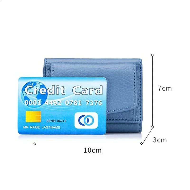 Multicolor Womens Genuine Leather Small Wallet Japanese Coin Purse Solid Color Casual Top Layer Cowhide Mini 240904