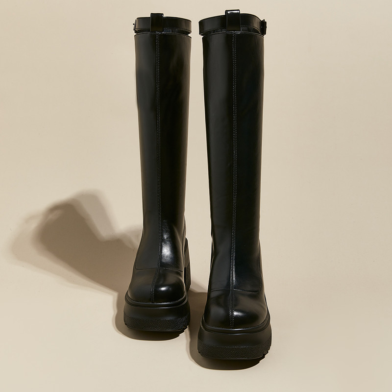 AIYUQI Female Rider Boots 2024 New Autumn 10cm Heel High Roman Boots Women Fashion High Heel Long Boots Women