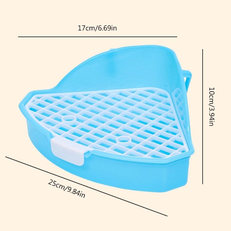 Hamster Litter Box Potty Training Toilet Pet Cage Pan Litter Bedding Box Anti-Spill Rabbit Toilet Tray for Small Animals 090C