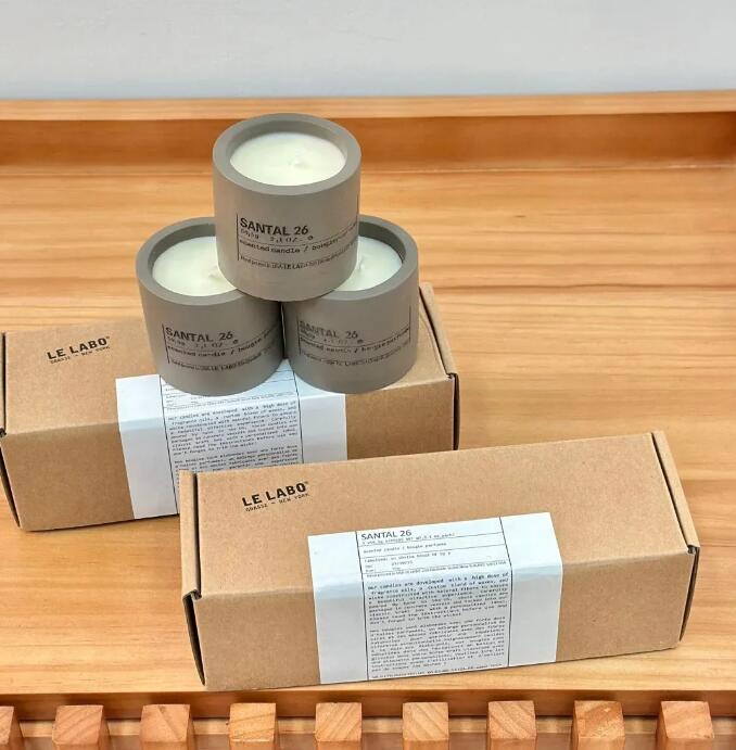 59.5G*3 Scented Candles Santal 26 Candle Incense Parfum Shell Wax Grasse New York Long Lasting Smell