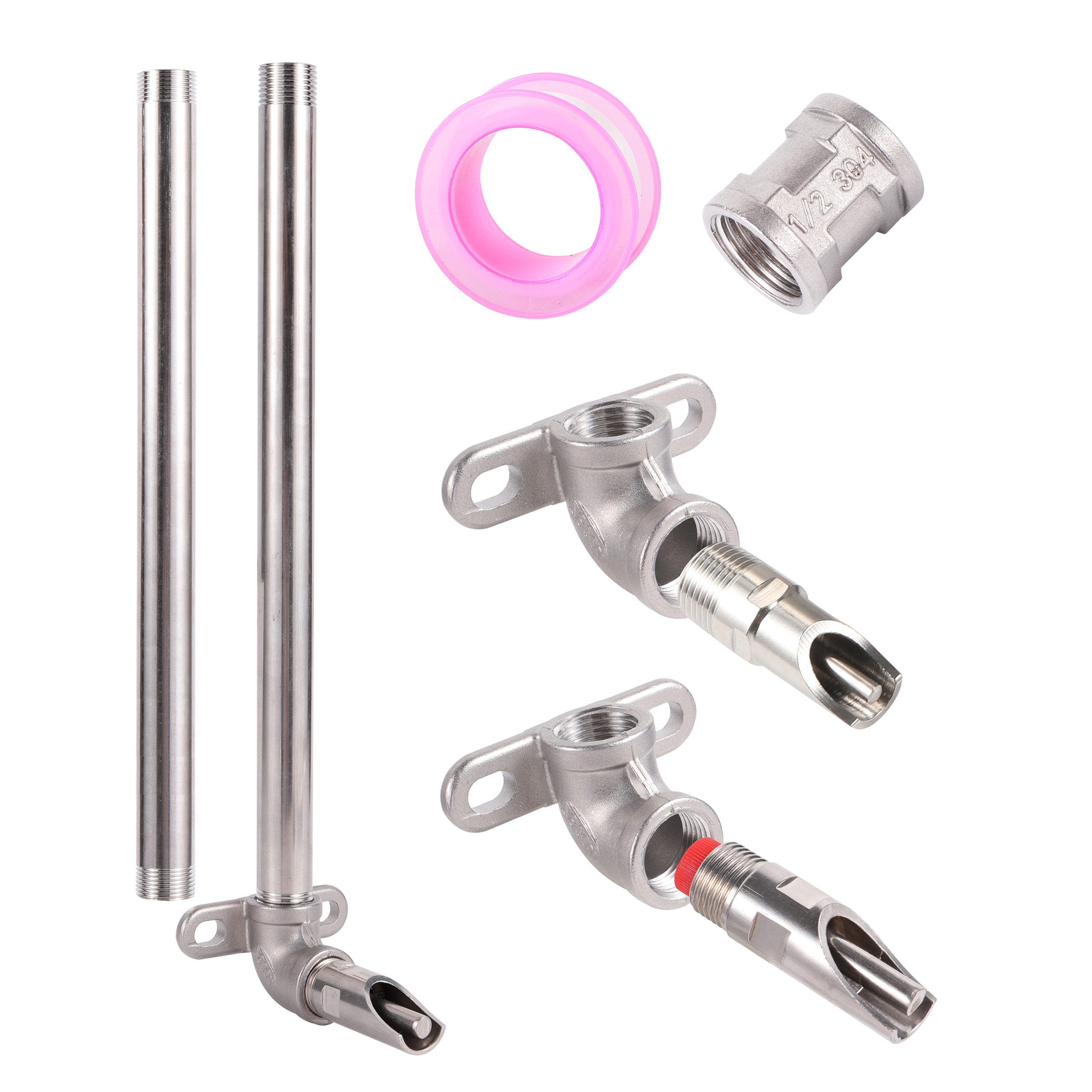 Piglet Automatic drinker Kit Stainless Steel Pig Drinker 1/2" Threaded Interface Livestock Breeding Drinking Water Accessories