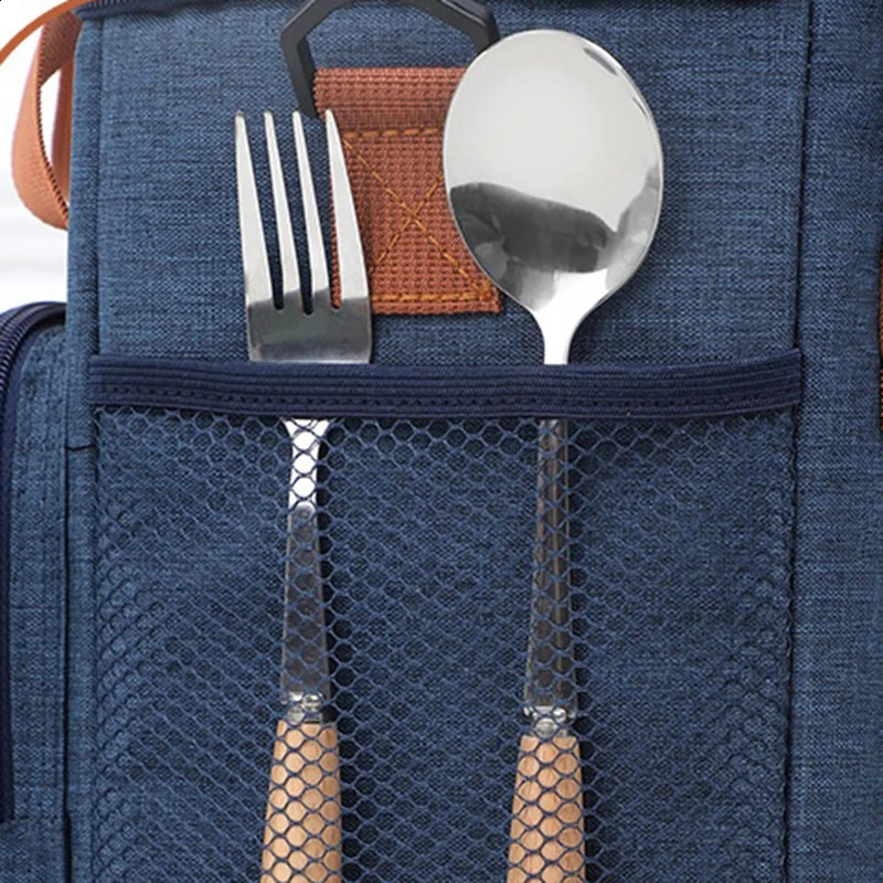 Large Capacity Lunch Bag Thermal Insulation Thickened Waterproof Bags Portable With Handle Crossbody Oxford Cloth 240903