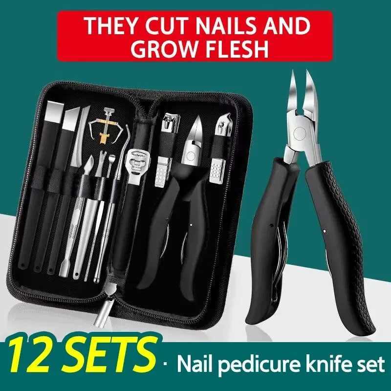 Nail Clipper Set for Paronychia Home Pedicure Tool Portable MENS High-grade Manicure Knife Dead Skin Scissors Y240904