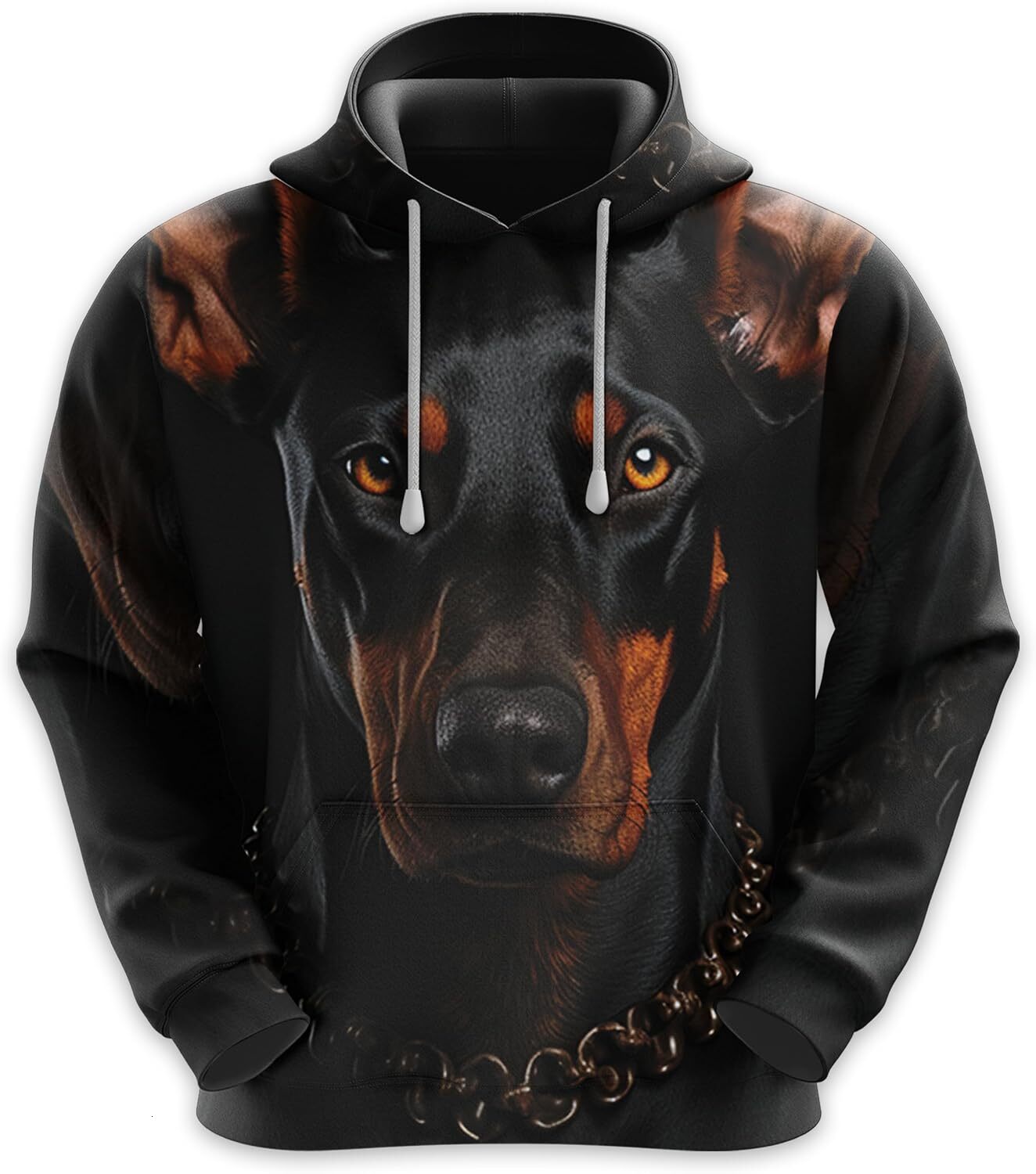 Hoodie for Mens Womens Dog Lovers Hoodies for Men Pullover Sweatshirts, 3D Dog Face Fleece Hooded Sweatshirt Series Graphic Hoodies sweatshirt