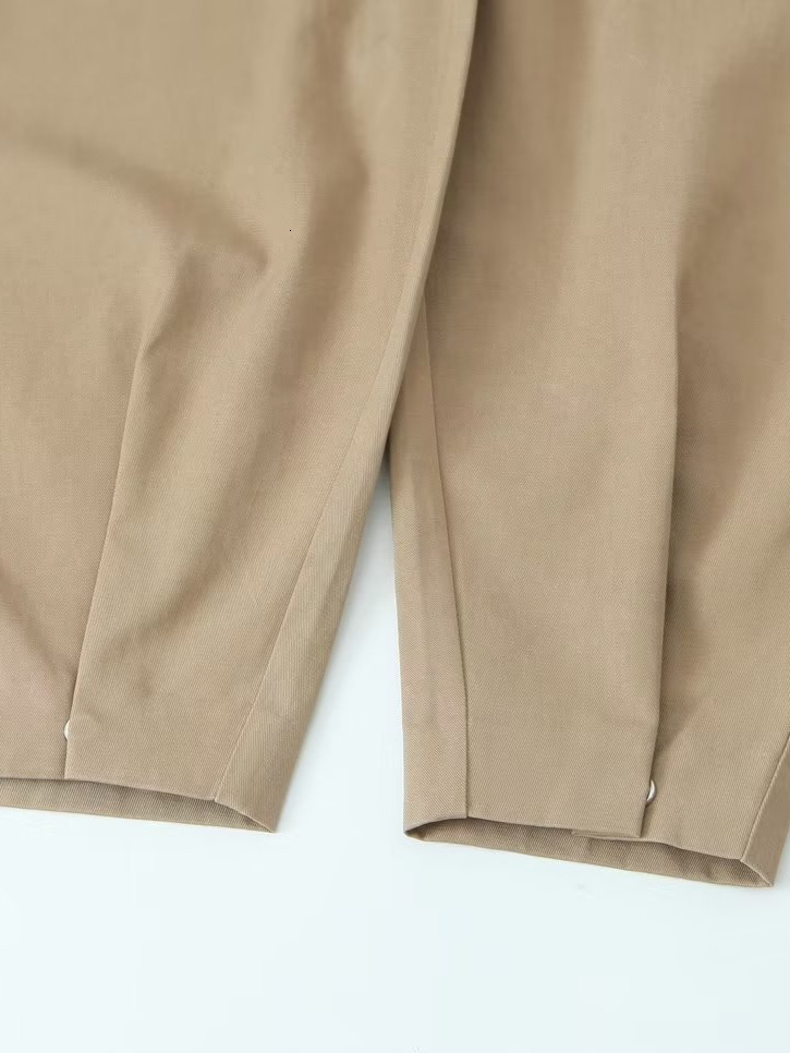 High Waisted Autumn New Womens Fashion Style 75 Casual Pants 24 Versatile Balloon Pleats Z260314