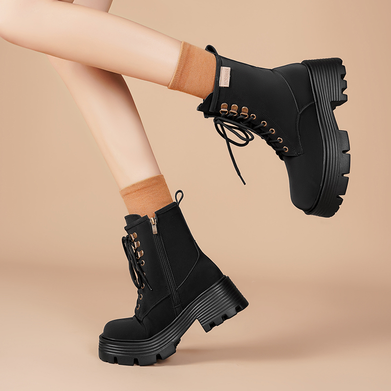 AIYUQI Winter Shoes Boots Women 2024 New Genuine Leather Natural Wool Women Snow Boots Platform Anti-Slip Warm Ankle Boots Women