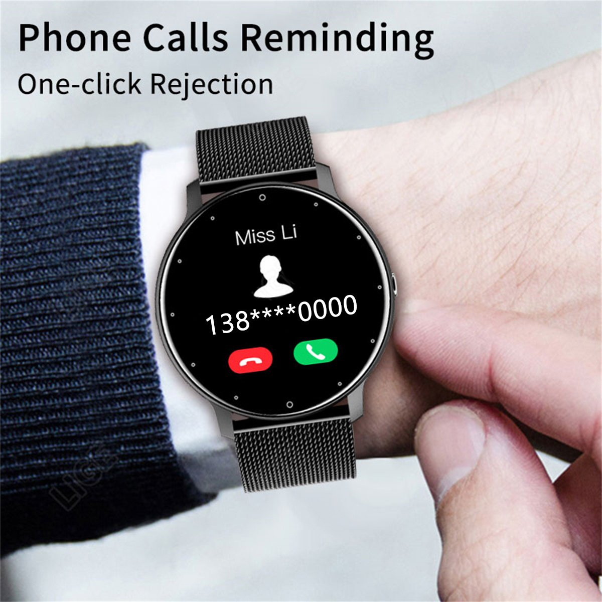 LIGE smartwatch waterproof pedometer sports watch multifunctional alarm clock sleep monitoring intelligent message reminder watch